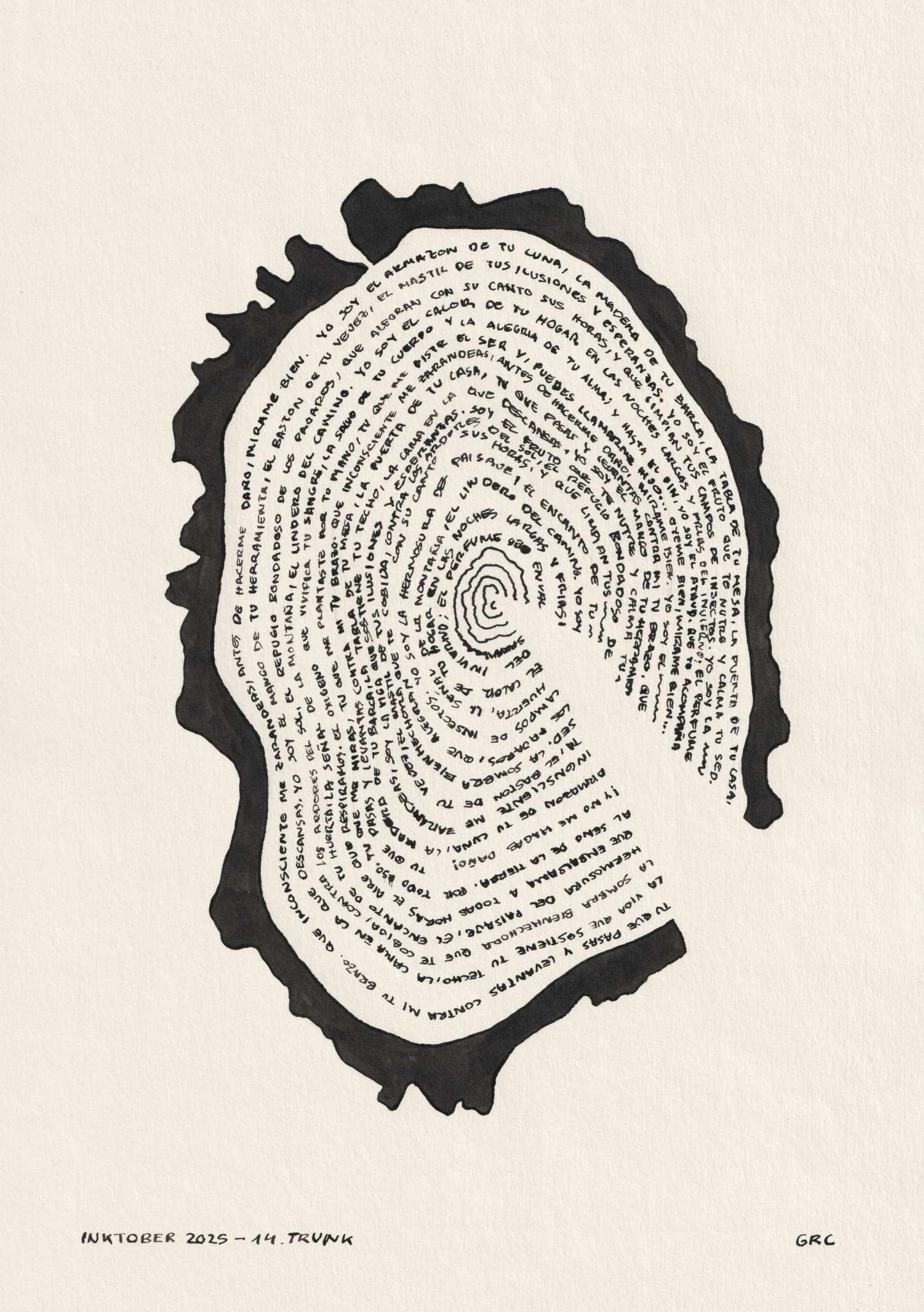 Ilustración Inktober 2025 TRUNK (Original)