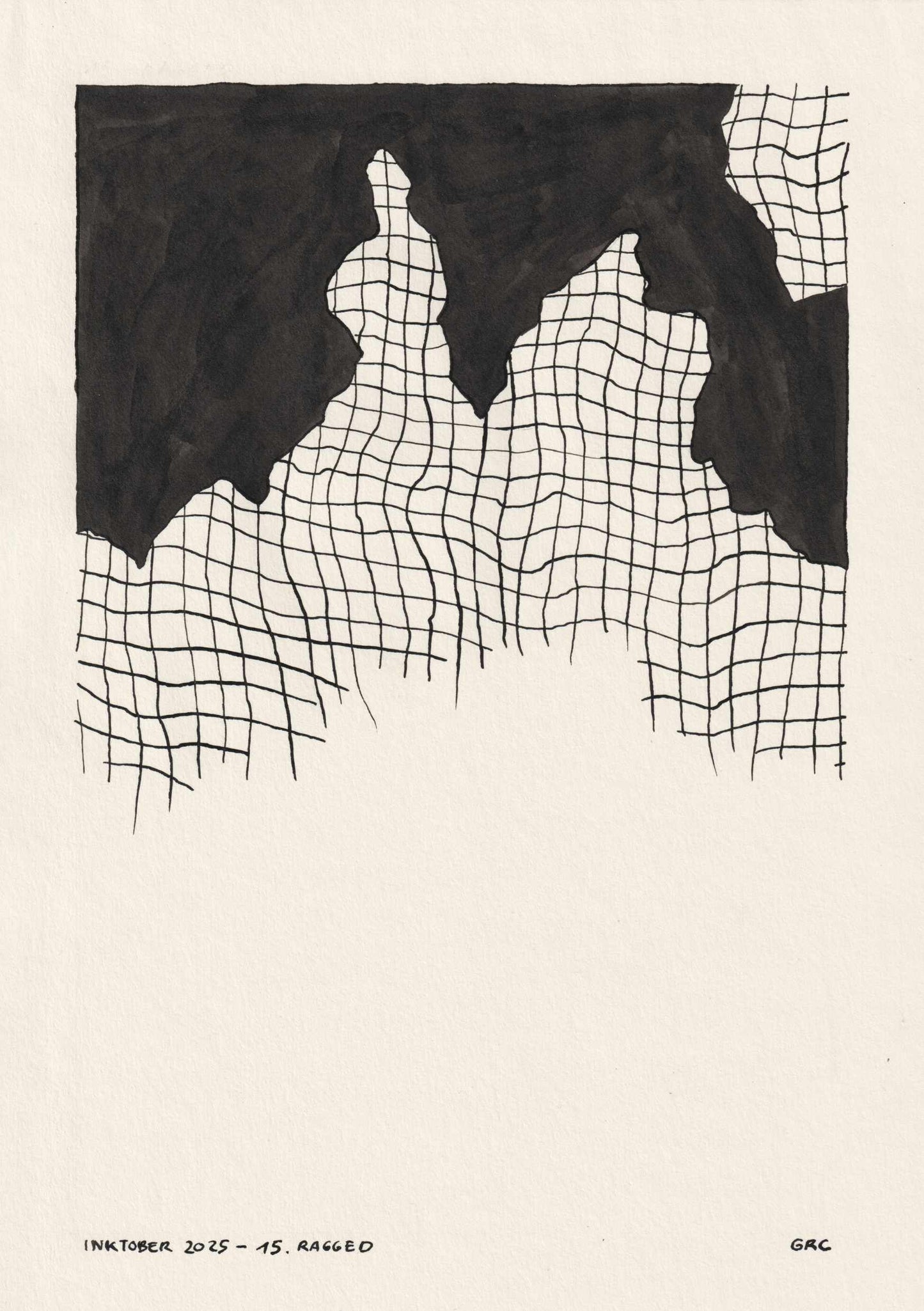 Ilustración Inktober 2025 RAGGED (Original)