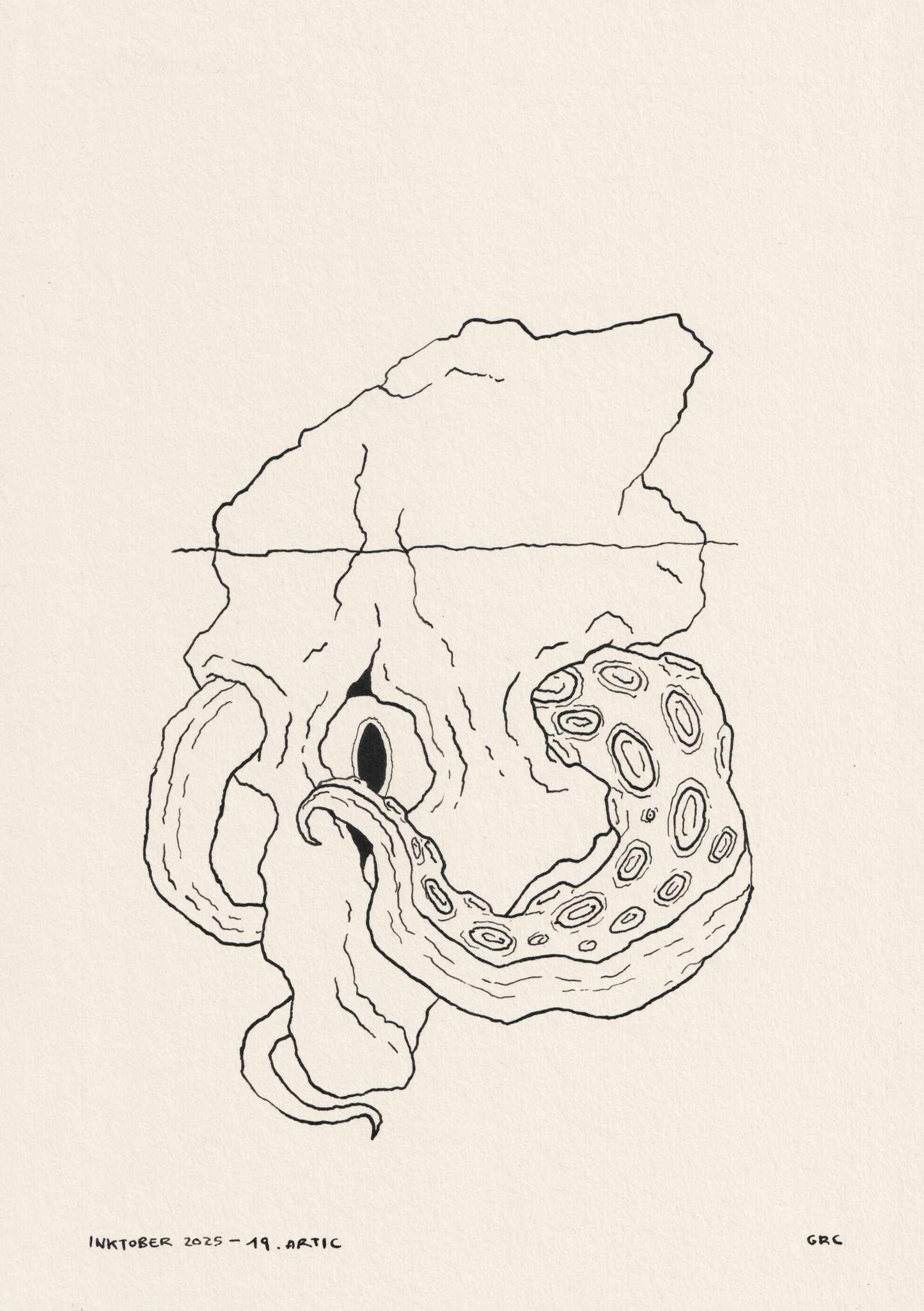 Ilustración Inktober 2025 ARTIC (Original)