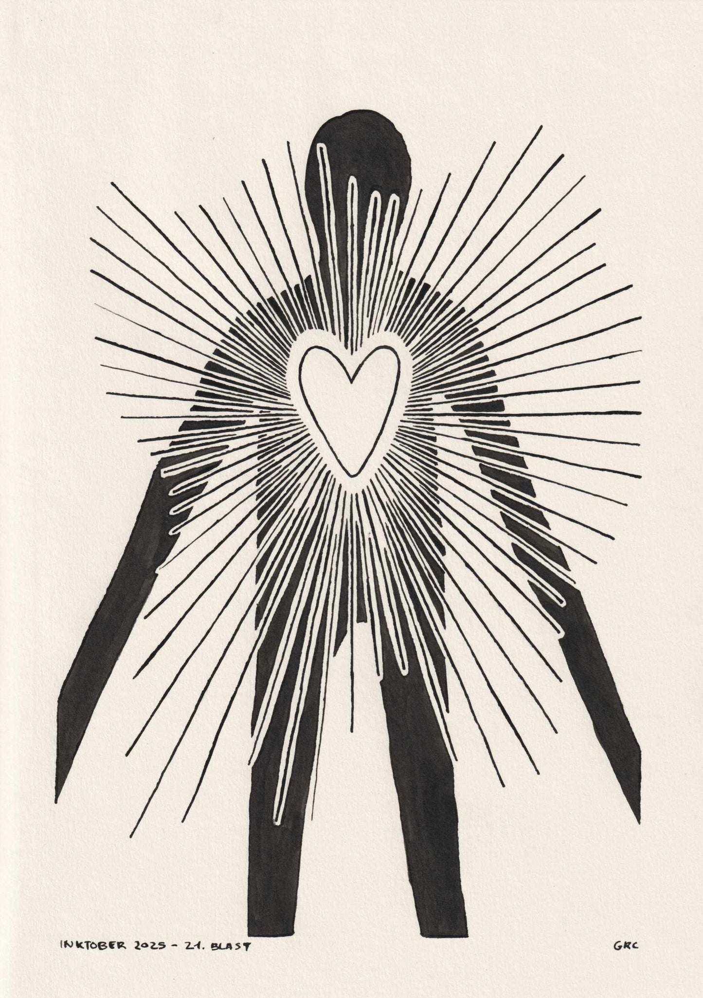 Ilustración Inktober 2025 BLAST (Original)