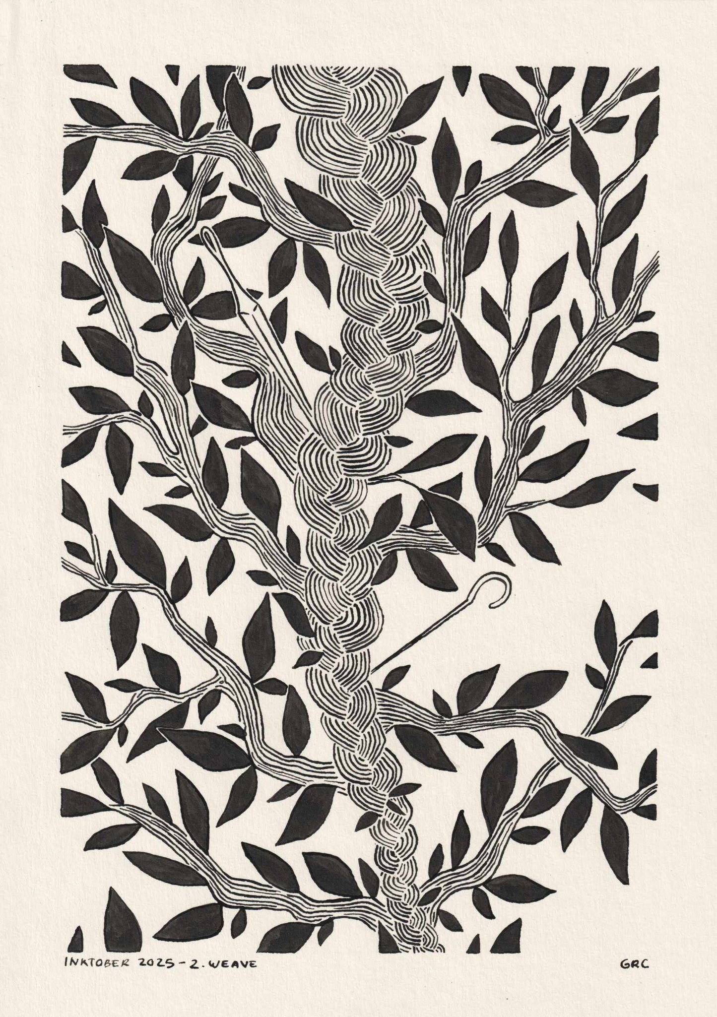 Ilustración Inktober 2025 WEAVE (Original)