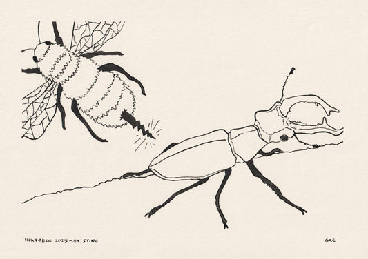 Ilustración Inktober 2025 STING (Original)