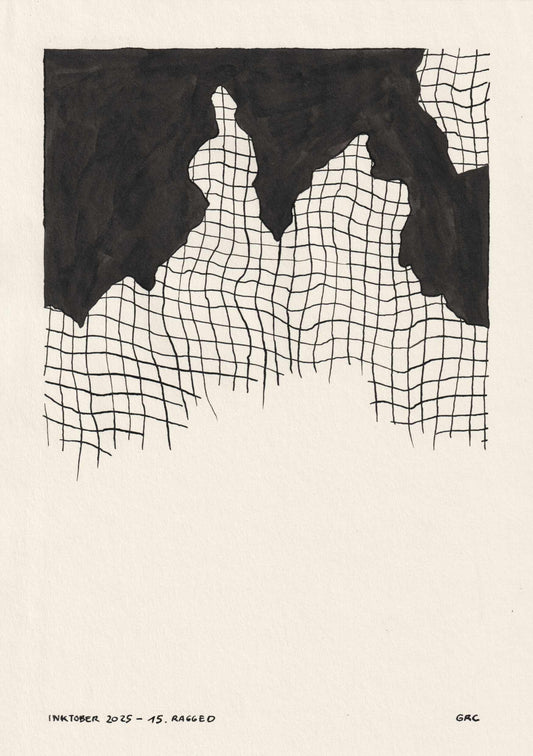 Ilustración Inktober 2025 RAGGED (Original)