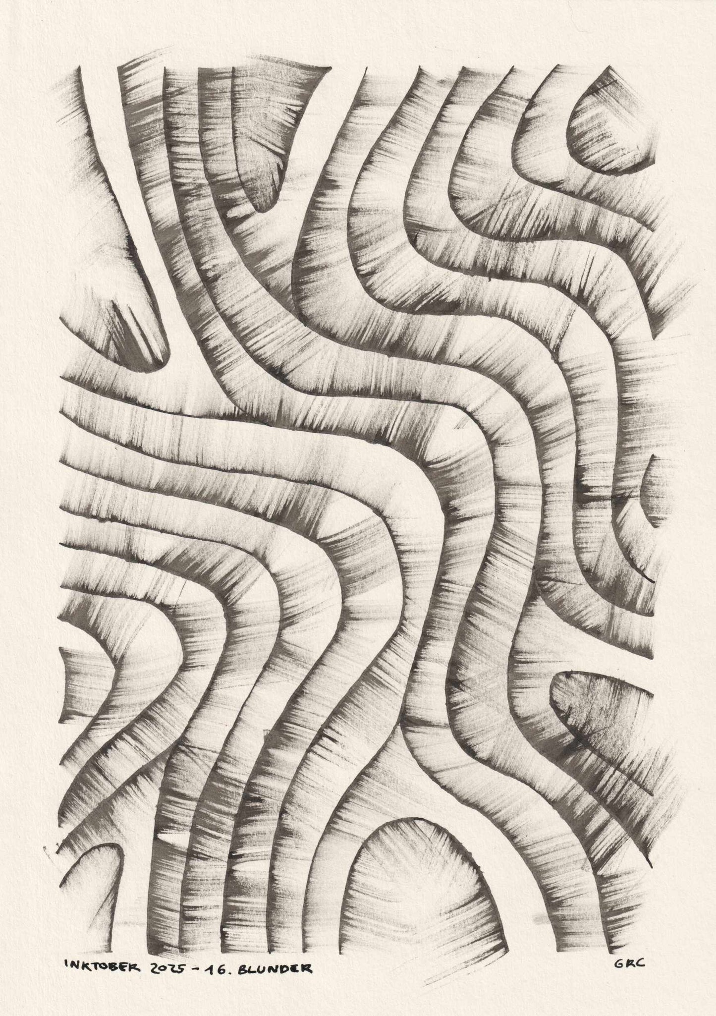 Ilustración Inktober 2025 BLUNDER (Original)