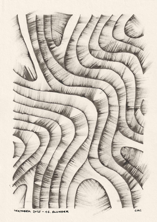 Ilustración Inktober 2025 BLUNDER (Original)