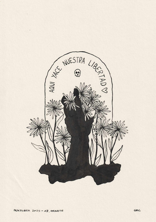 Ilustración Inktober 2025 ORNATE (Original)