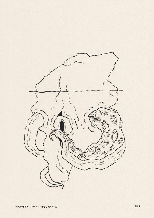 Ilustración Inktober 2025 ARTIC (Original)