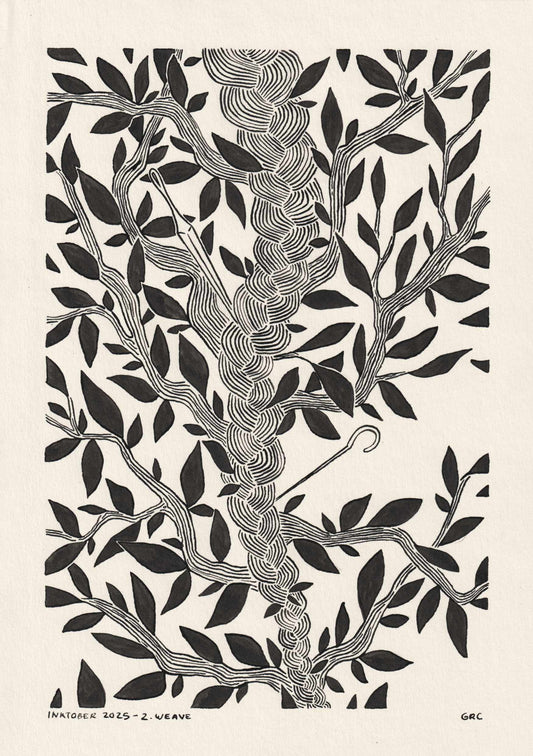Ilustración Inktober 2025 WEAVE (Original)