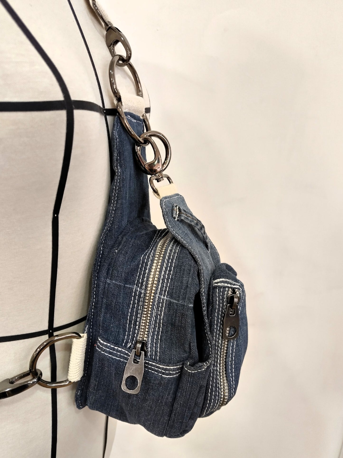 Mochila multiposición vaquera azul