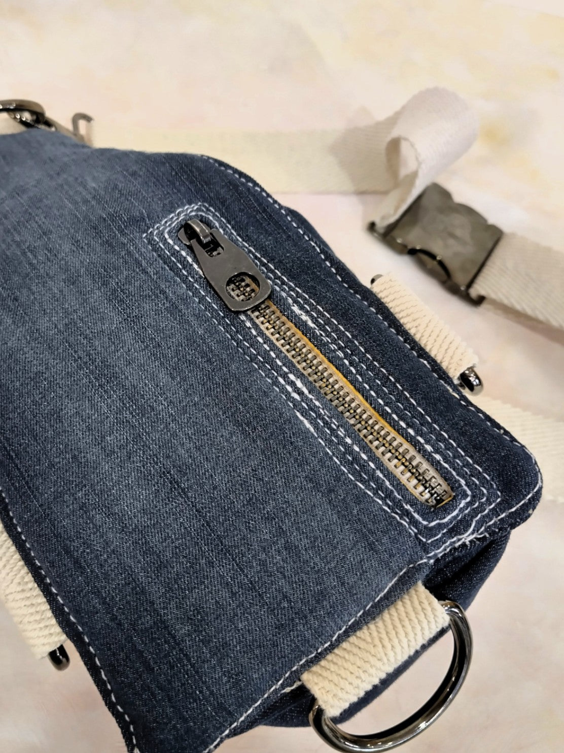 Mochila multiposición vaquera azul