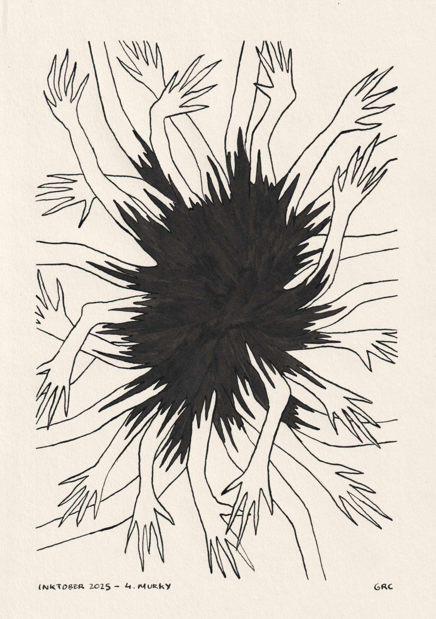 Ilustración Inktober 2025 MURKY (Original)