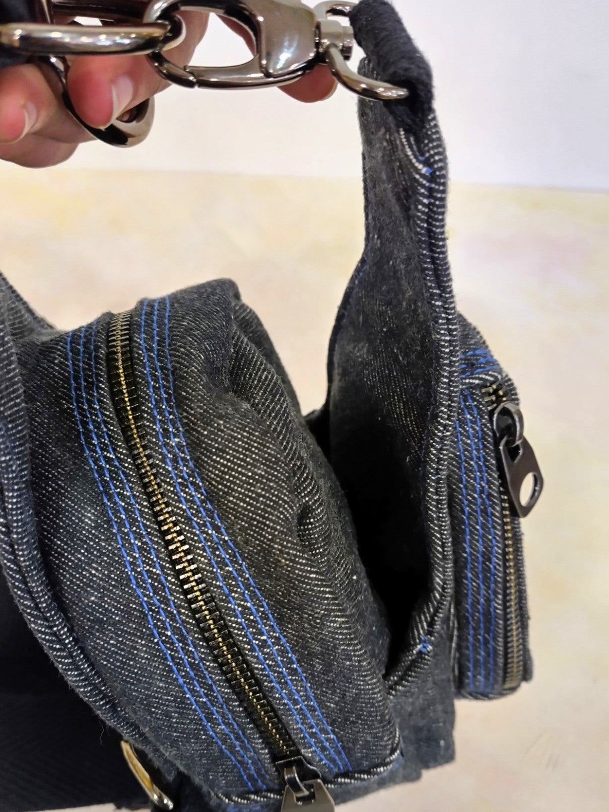 Mochila multiposición vaquera azul
