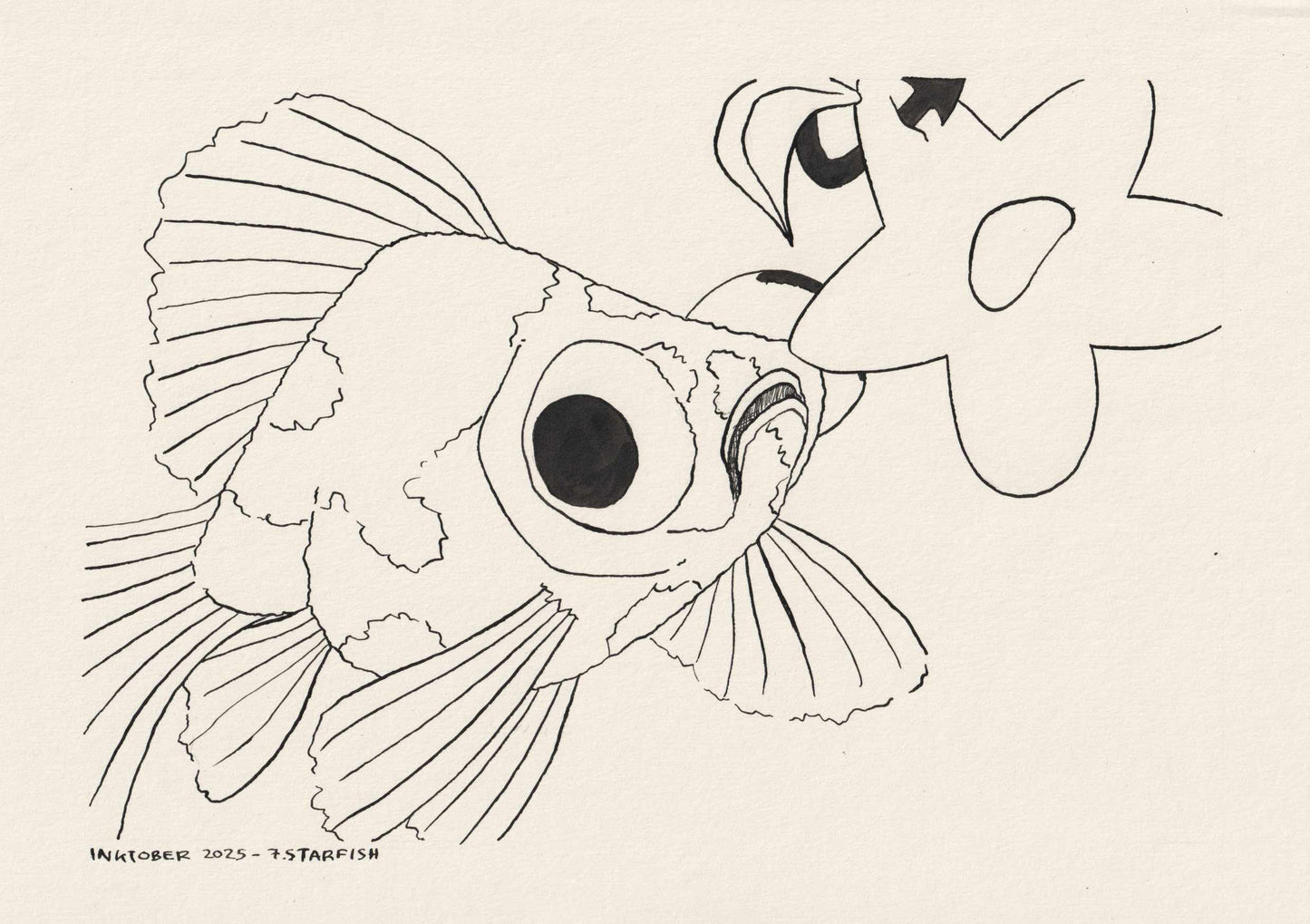 Ilustración Inktober 2025 STARFISH (Original)