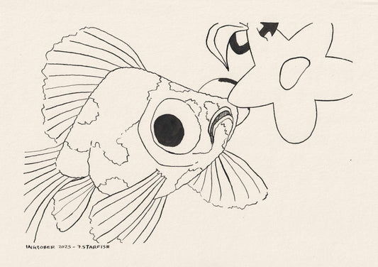 Ilustración Inktober 2025 STARFISH (Original)