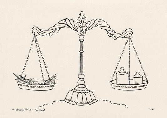 Ilustración Inktober 2025 HEAVY (Original)