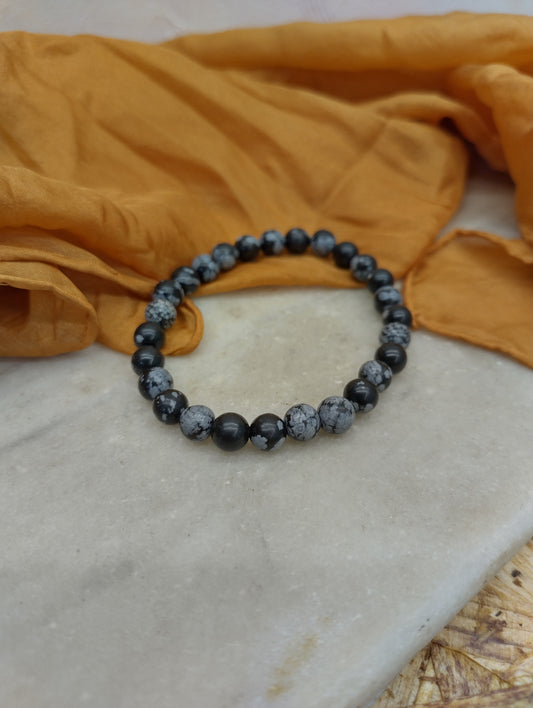 Pulsera obsidiana nevada